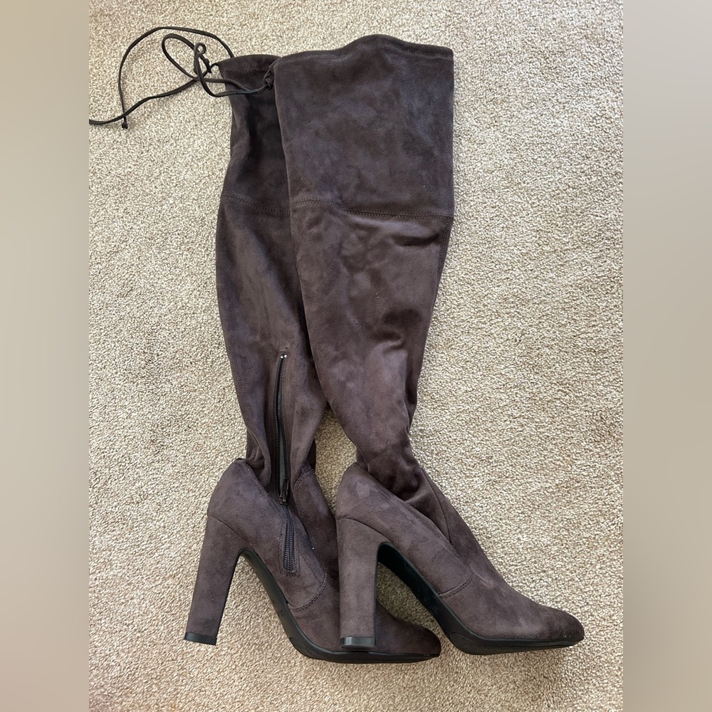 Unisa brown over the knee suede boots